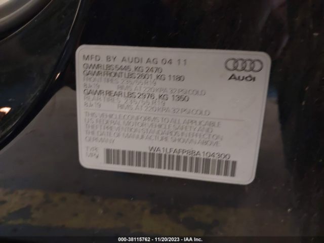 Photo 8 VIN: WA1LFAFP8BA104300 - AUDI Q5 