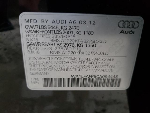 Photo 12 VIN: WA1LFAFP8CA094448 - AUDI Q5 