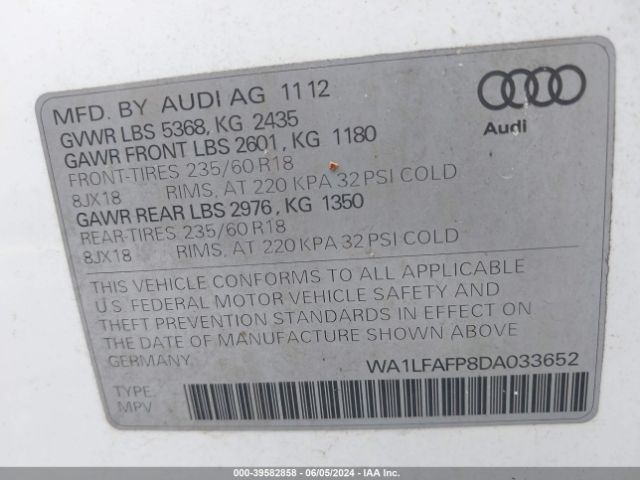 Photo 8 VIN: WA1LFAFP8DA033652 - AUDI Q5 