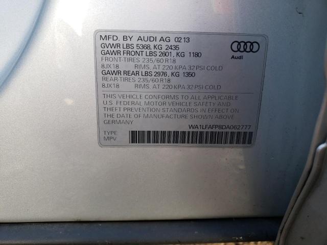 Photo 12 VIN: WA1LFAFP8DA062777 - AUDI Q5 PREMIUM 