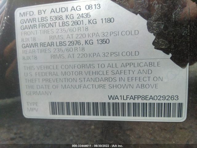 Photo 8 VIN: WA1LFAFP8EA029263 - AUDI Q5 