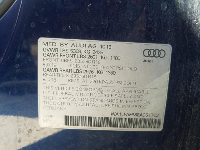 Photo 9 VIN: WA1LFAFP8EA051702 - AUDI Q5 PREMIUM 