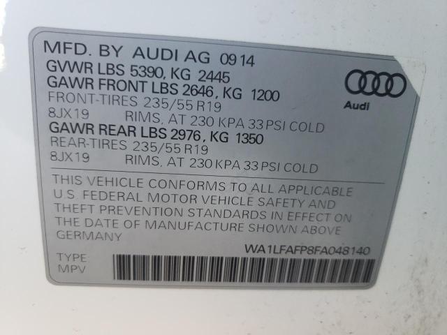 Photo 9 VIN: WA1LFAFP8FA048140 - AUDI Q5 PREMIUM 