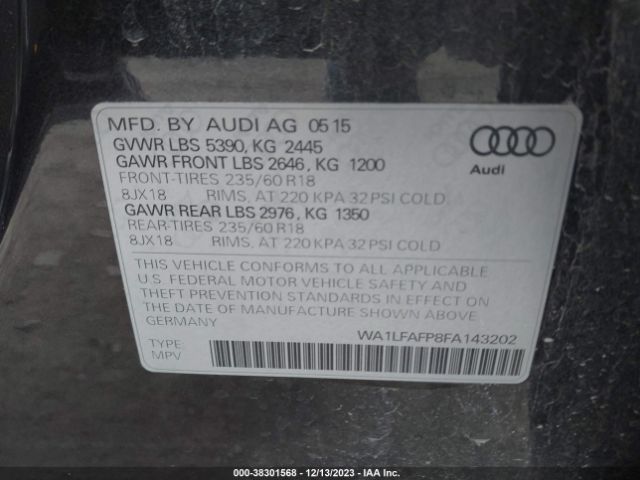 Photo 8 VIN: WA1LFAFP8FA143202 - AUDI Q5 