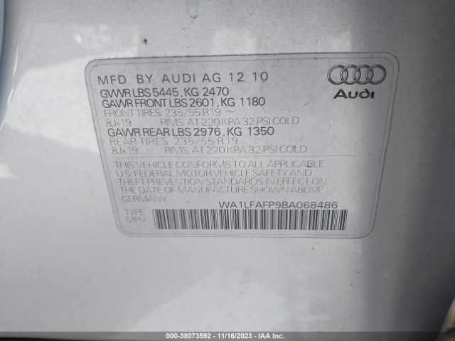 Photo 8 VIN: WA1LFAFP9BA068486 - AUDI Q5 