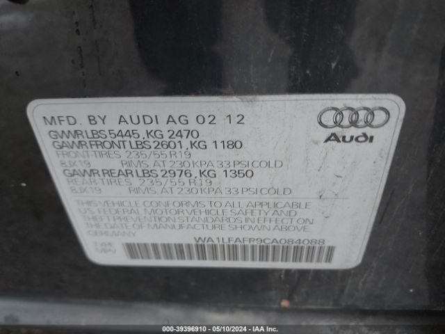 Photo 8 VIN: WA1LFAFP9CA084088 - AUDI Q5 