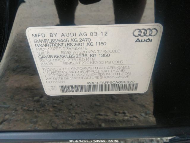 Photo 8 VIN: WA1LFAFP9CA096922 - AUDI Q5 