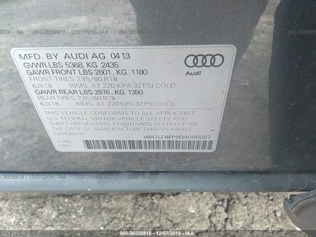 Photo 8 VIN: WA1LFAFP9DA095027 - AUDI Q5 