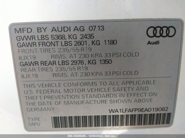 Photo 8 VIN: WA1LFAFP9EA019082 - AUDI Q5 