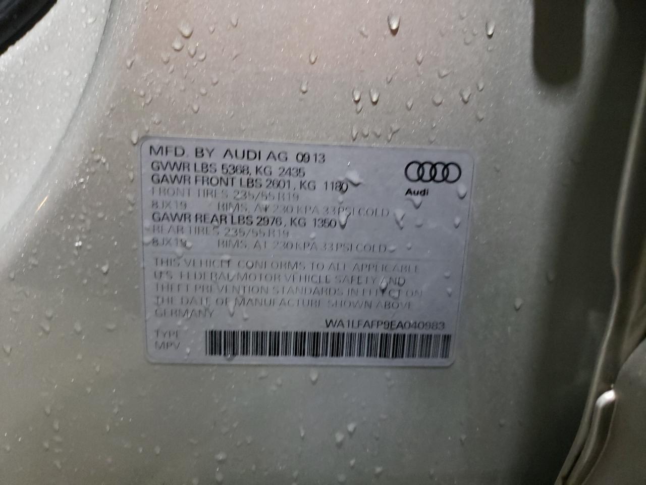 Photo 12 VIN: WA1LFAFP9EA040983 - AUDI Q5 