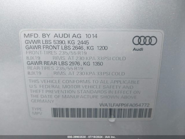 Photo 8 VIN: WA1LFAFP9FA054772 - AUDI Q5 