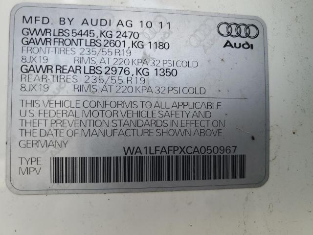 Photo 12 VIN: WA1LFAFPXCA050967 - AUDI Q5 PREMIUM 