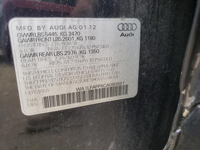 Photo 9 VIN: WA1LFAFPXCA080681 - AUDI Q5 