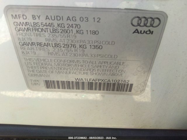 Photo 8 VIN: WA1LFAFPXCA102162 - AUDI Q5 