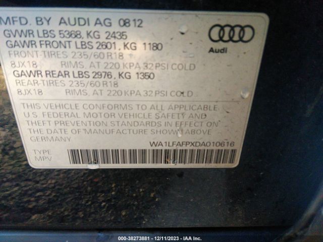 Photo 8 VIN: WA1LFAFPXDA010616 - AUDI Q5 