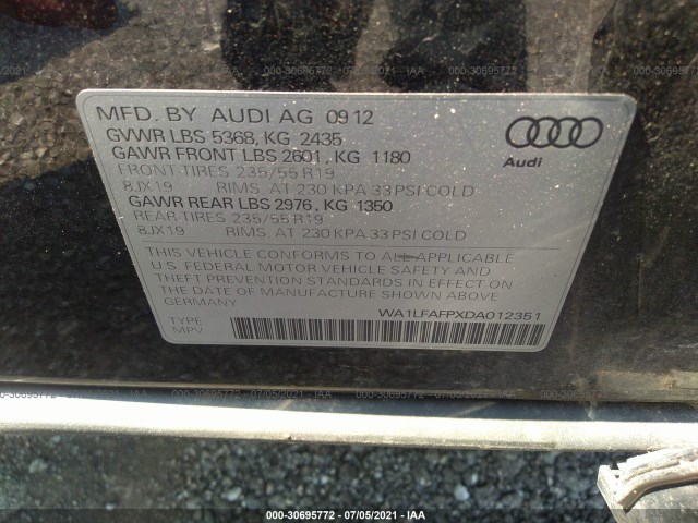 Photo 8 VIN: WA1LFAFPXDA012351 - AUDI Q5 