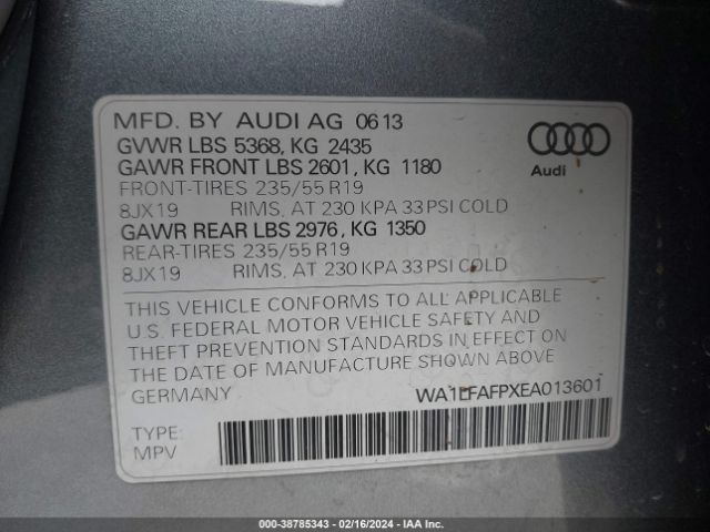 Photo 8 VIN: WA1LFAFPXEA013601 - AUDI Q5 