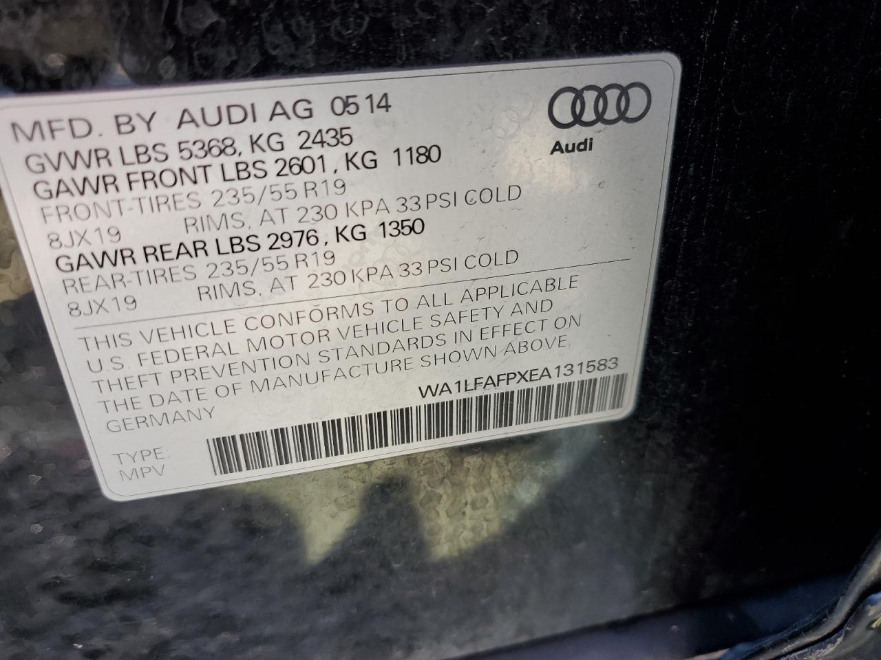 Photo 12 VIN: WA1LFAFPXEA131583 - AUDI Q5 