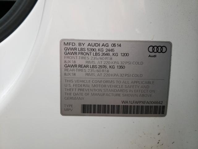 Photo 9 VIN: WA1LFAFPXFA004642 - AUDI Q5 PREMIUM 