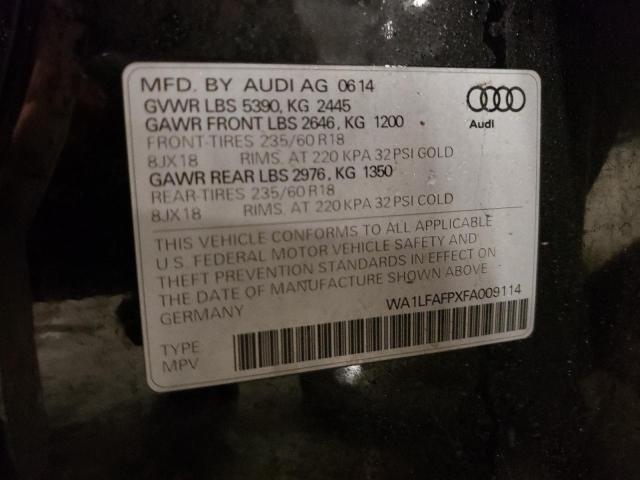 Photo 12 VIN: WA1LFAFPXFA009114 - AUDI Q5 PREMIUM 