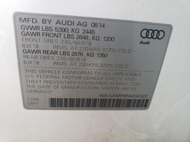 Photo 12 VIN: WA1LFAFPXFA034322 - AUDI Q5 PREMIUM 