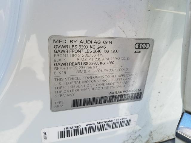 Photo 9 VIN: WA1LFAFPXFA050214 - AUDI Q5 