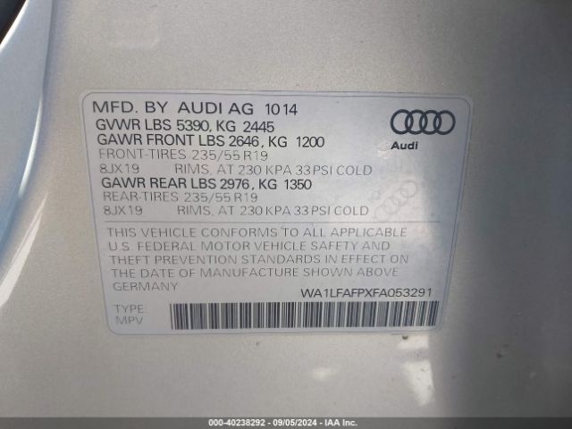 Photo 8 VIN: WA1LFAFPXFA053291 - AUDI Q5 