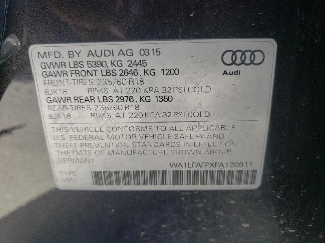 Photo 9 VIN: WA1LFAFPXFA120911 - AUDI Q5 PREMIUM 