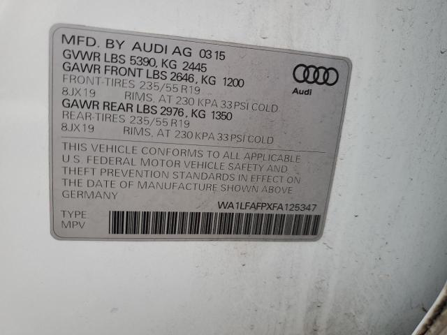 Photo 11 VIN: WA1LFAFPXFA125347 - AUDI Q5 PREMIUM 