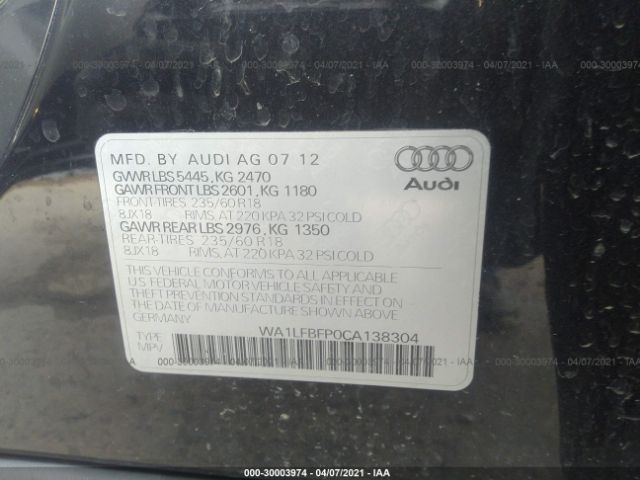 Photo 8 VIN: WA1LFBFP0CA138304 - AUDI Q5 