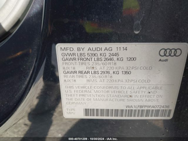 Photo 8 VIN: WA1LFBFP9FA072436 - AUDI Q5 