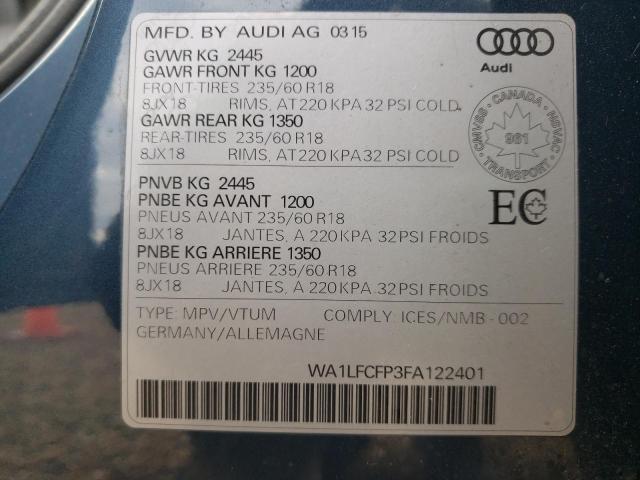 Photo 9 VIN: WA1LFCFP3FA122401 - AUDI Q5 