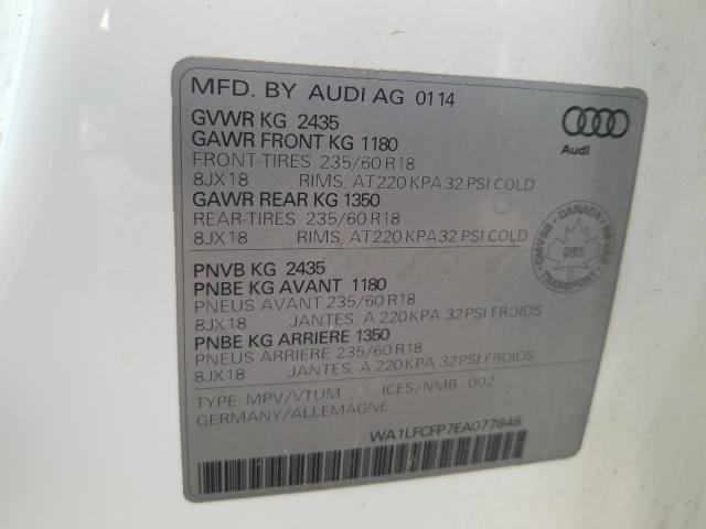 Photo 9 VIN: WA1LFCFP7EA077848 - AUDI Q5 