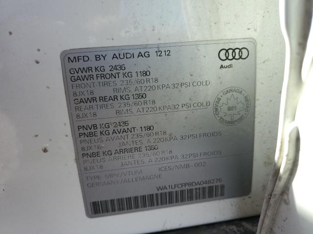 Photo 11 VIN: WA1LFCFP8DA048275 - AUDI Q5 