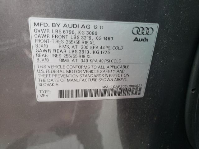 Photo 9 VIN: WA1LGAFE0CD005627 - AUDI Q7 PREMIUM 