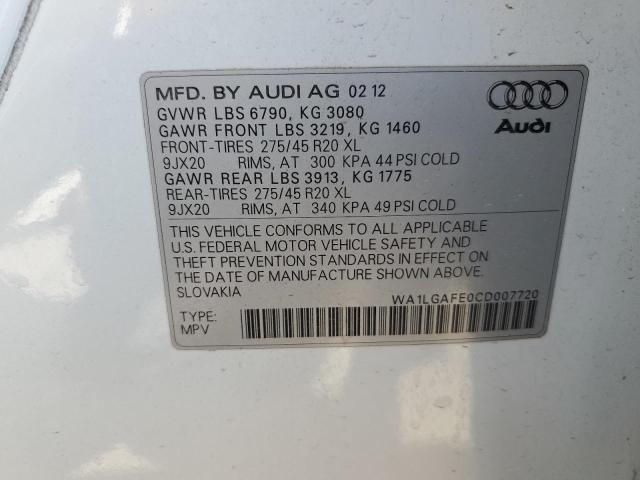 Photo 12 VIN: WA1LGAFE0CD007720 - AUDI Q7 