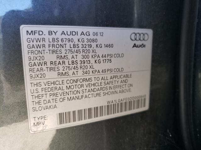 Photo 9 VIN: WA1LGAFE0DD000848 - AUDI Q7 PREMIUM 