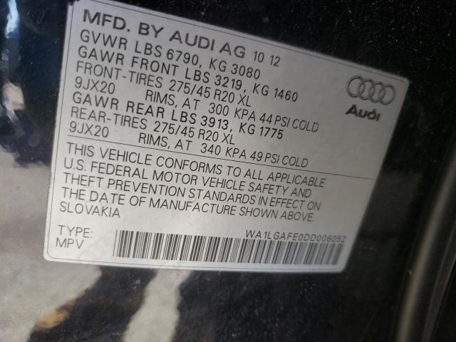 Photo 9 VIN: WA1LGAFE0DD006052 - AUDI Q7 PREMIUM 