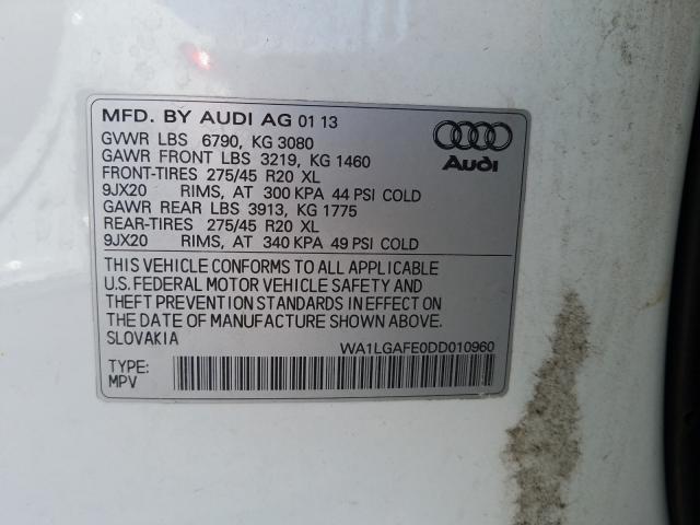 Photo 9 VIN: WA1LGAFE0DD010960 - AUDI Q7 PREMIUM 