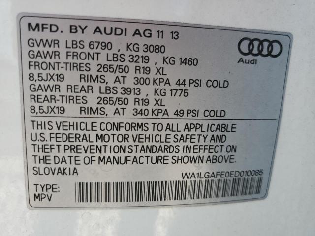 Photo 9 VIN: WA1LGAFE0ED010085 - AUDI Q7 