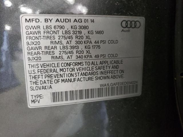 Photo 9 VIN: WA1LGAFE0ED014024 - AUDI Q7 PREMIUM 