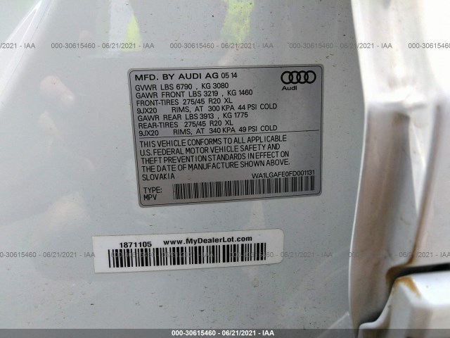 Photo 8 VIN: WA1LGAFE0FD001131 - AUDI Q7 