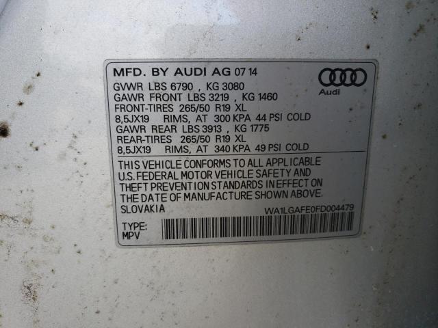 Photo 12 VIN: WA1LGAFE0FD004479 - AUDI Q7 PREMIUM 