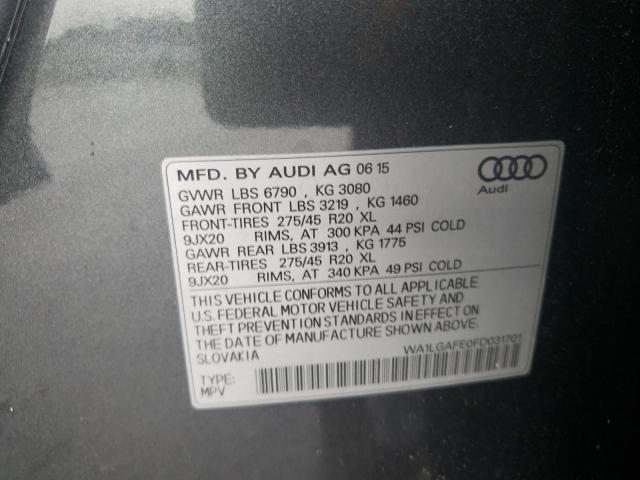 Photo 12 VIN: WA1LGAFE0FD031701 - AUDI Q7 PREMIUM 