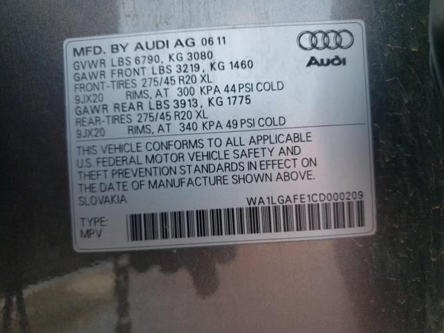 Photo 12 VIN: WA1LGAFE1CD000209 - AUDI Q7 PREMIUM 