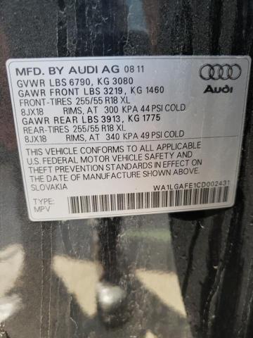 Photo 9 VIN: WA1LGAFE1CD002431 - AUDI Q7 PREMIUM 