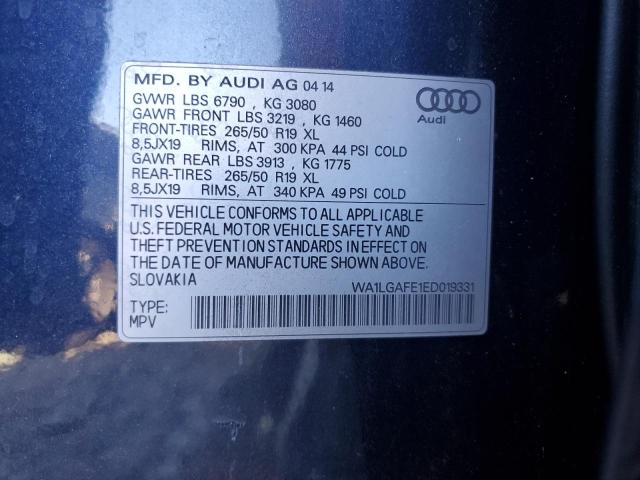 Photo 12 VIN: WA1LGAFE1ED019331 - AUDI Q7 PREMIUM 