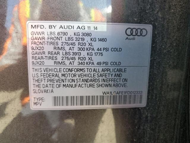 Photo 9 VIN: WA1LGAFE1FD012333 - AUDI Q7 PREMIUM 