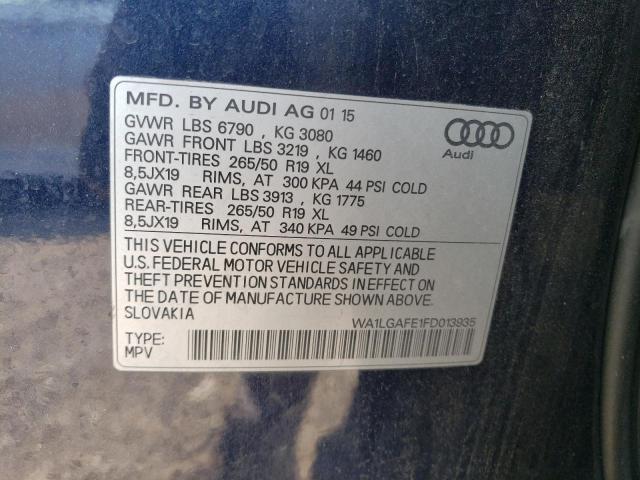 Photo 12 VIN: WA1LGAFE1FD013935 - AUDI Q7 PREMIUM 