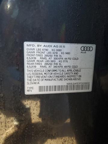 Photo 12 VIN: WA1LGAFE1FD026832 - AUDI Q7 PREMIUM 